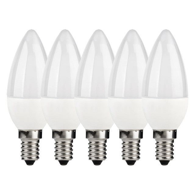 TCP LED Candle Bulb 470L E14 4.9W Warm White 5-pack (British brand)
