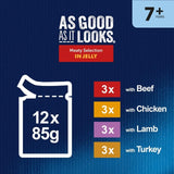 Felix senior cat food meat in jelly 12 x 85g - British product