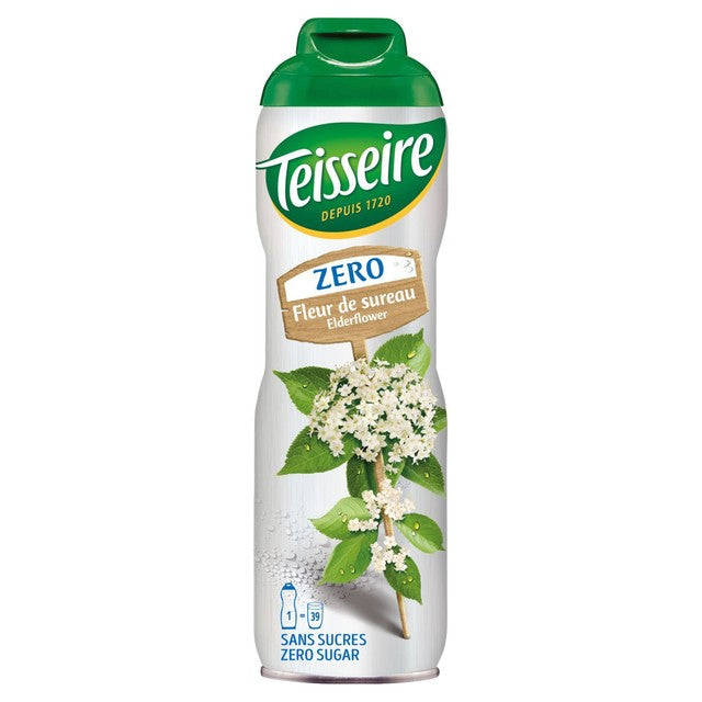 Teisseire Elderflower Sugar-Free Syrup 600ml (British brand)