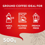 Lavazza Qualita Rossa ground coffee 500g - British product
