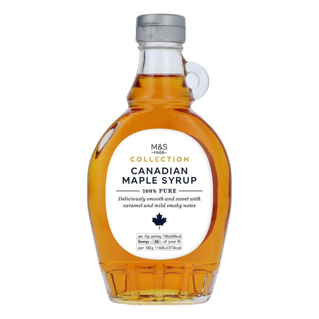 M&S Pure Canadian Maple Syrup 330g, imported from the UK