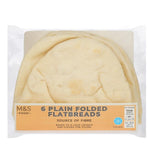 M&S white folded flatbreads 6 x 35g, imported from the UK