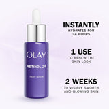 Olay Retinol 24 Night Serum 40ml, imported from the UK