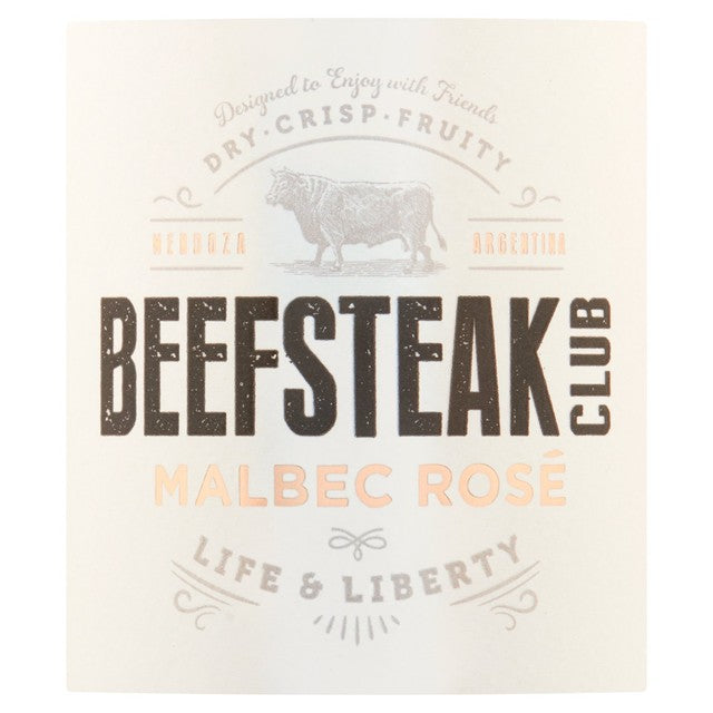 Beefsteak Club Malbec Rosé wine 75cl - British product