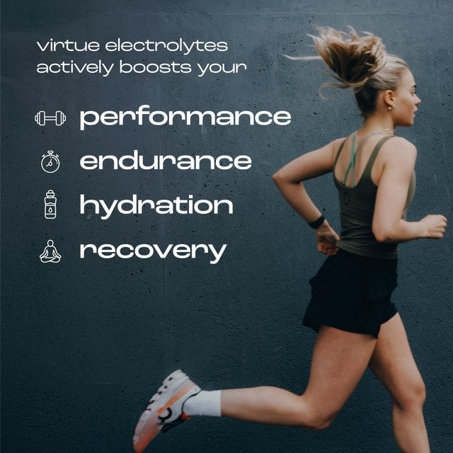 Virtue Electrolytes Mango Passionfruit powder 12 x 5g sachets (British brand)