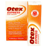 Otex Express eardrops 10ml, imported from the UK
