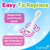 Brush-Baby KidzSonic replacement toothbrush heads 3-6 years pack of 4 - British product