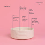 Mason Cash Colour Mix Cream dog bowl 20cm, imported from the UK