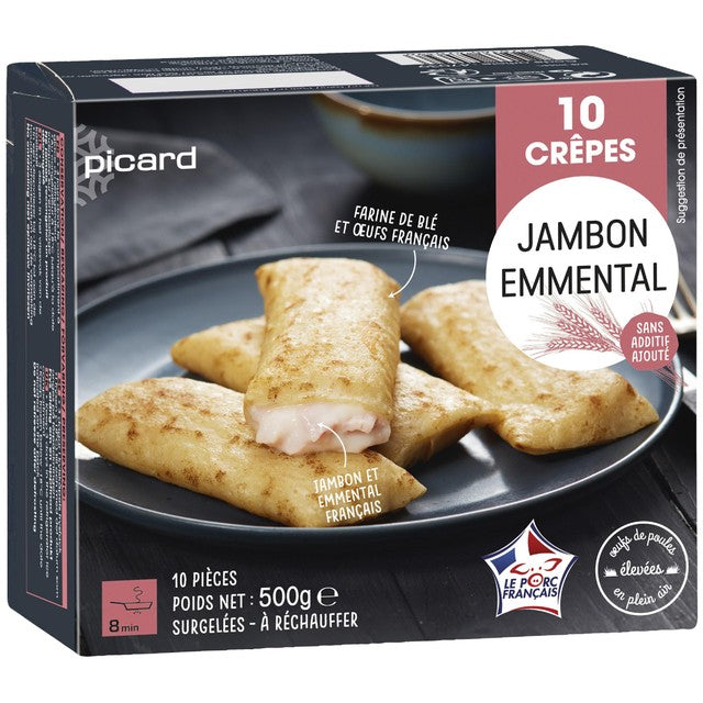 Picard Ham Emmental frozen crepes 10 pack, imported from the UK