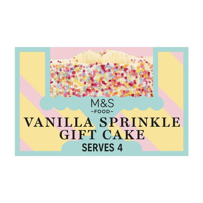 M&S M&S Vanilla Sprinkle Gift Sponge Cake 285g- Buy online at McGrocer