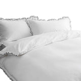 M&S pure cotton double ruffle bedding set king size black, imported from the UK