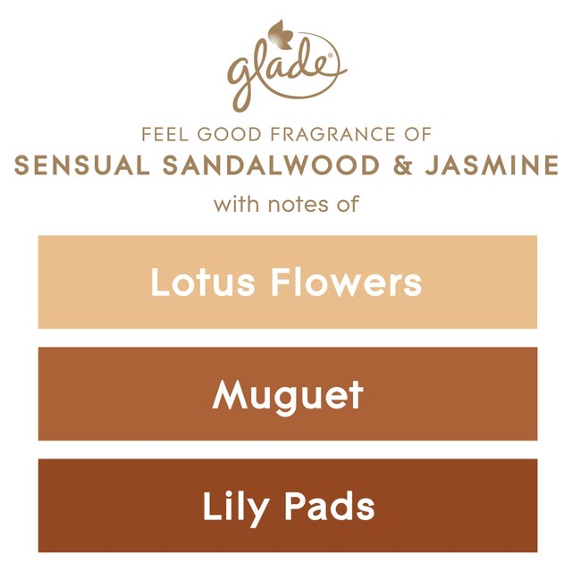 Glade scented candle Sandalwood & Jasmine 112g, UK version