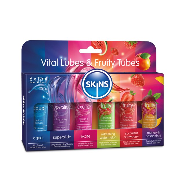 Skins lubricant sampler Vital and Fruity 12ml - British product
