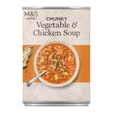 M&S Chunky Vegetable & Chicken Soup 400g, imported from the UK