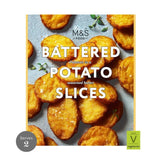 M&S battered potato slices 350g, imported from the UK