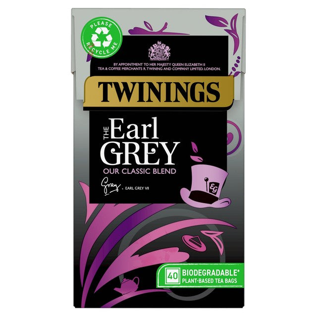 Twinings Earl Grey tea bags 40 count (British brand)