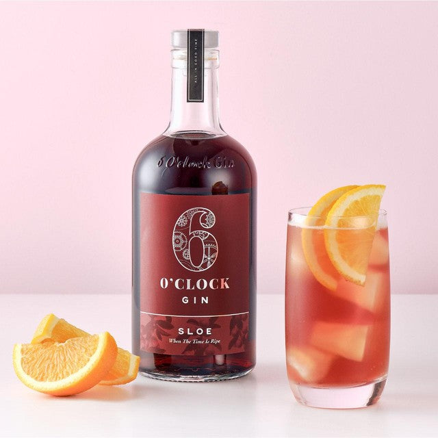 6 O'clock Gin sloe gin 70cl, imported from the UK