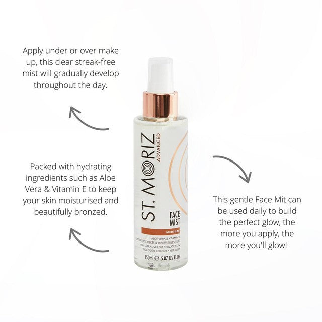St Moriz Advanced Face Mist 150ml (British brand)