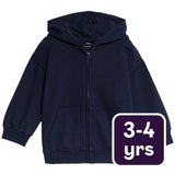 M&S Boys Zip Hoodie Navy 3-4 Years