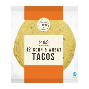 M&S Corn & Wheat Mini Tortilla Wraps 12 Tacos
