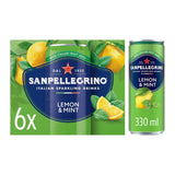 M&S San Pellegrino Lemon & Mint Italian Sparkling Soft Drink 6 x 330ml- Buy online at McGrocer