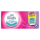 Lil-Lets Non-Applicator Tampons Super 32 pack, UK version