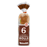 Warburtons sliced wholemeal rolls 6 pack (British brand)