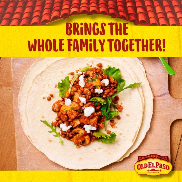 Old El Paso Crispy Chicken Fajita Kit 555g, imported from the UK