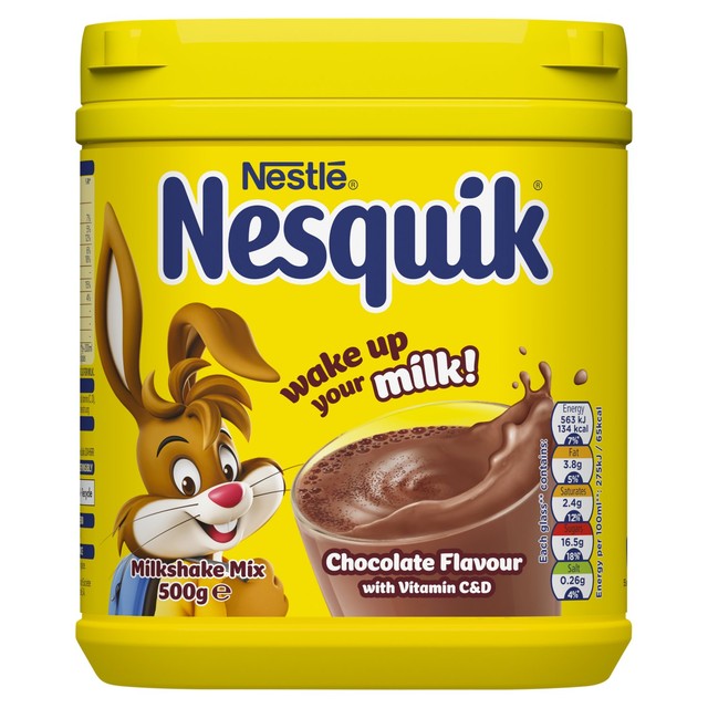 Nesquik chocolate milkshake powder 500g, imported from the UK