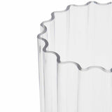 M&S ridged glass cylinder vase clear one size, imported from the UK