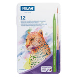 M&S Milan 12 Woodless Watersoluble Colour Pencils with Brush Art Set- Buy online at McGrocer