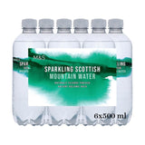 M&S Scottish Mountain sparkling water 6 x 500ml, imported from the UK