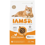 M&S Iams Senior 11+ Dry Cat Food Chicken 3kg- Buy online at McGrocer