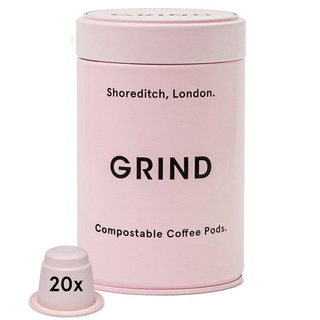 Grind House Blend compostable coffee pods for Nespresso, 20 pack, UK version
