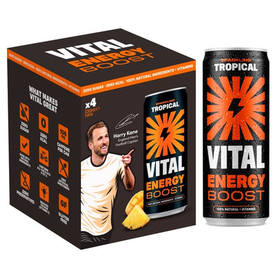 M&S Vital Natural Energy Sparkling Tropical Energy Drink- Buy online at McGrocer