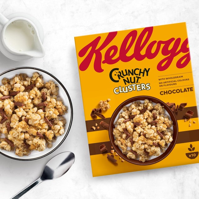 Kellogg's Crunchy Nut Clusters Chocolate breakfast cereal 400g, UK version