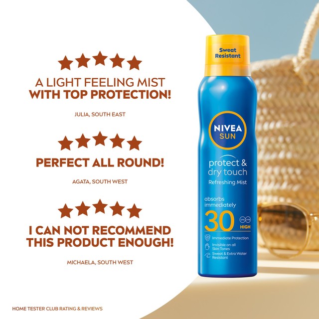 NIVEA SUN Protect & Dry Touch SPF 30 Mist Sunscreen Spray