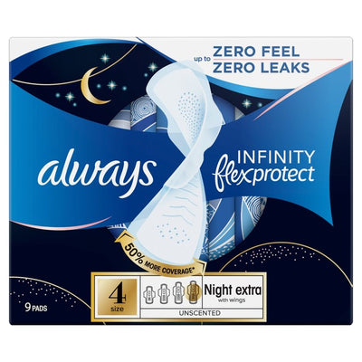 M&S Always Infinity Sanitary Towels Secure Night Size 4- اشترِ عبر الإنترنت من McGrocer