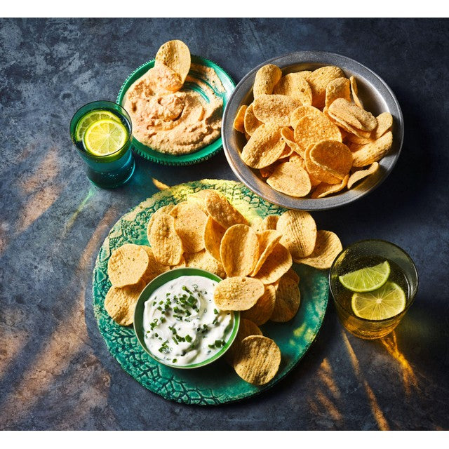 M&S Salt & Vinegar Houmous Chips 110g, imported from the UK