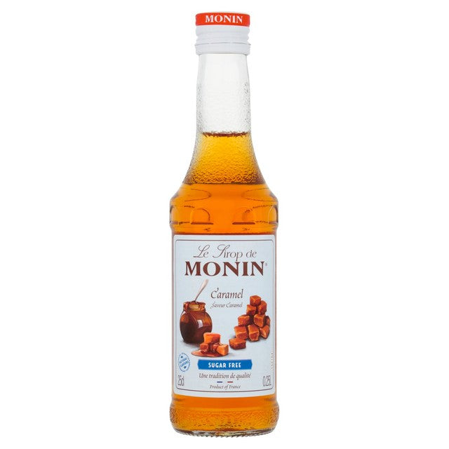Monin Caramel Syrup Sugar Free 250ml, imported from the UK