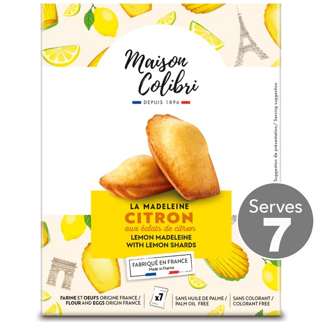 Maison Colibri lemon-filled madeleine 175g, imported from the UK