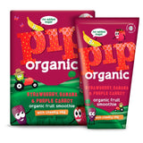 Pip Bio-Smoothie für Kinder, Erdbeere, Banane & Lila Karotte, 4 x 180 ml