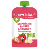 M&S Kiddylicious Strawberry, Banana & Yoghurt Weaning Baby Food Pouch 100g- Buy online at McGrocer