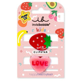 M&S Invisibobble Clipstar Glow Kids Frutti Strawberry Hair Clips 2pc- Buy online at McGrocer