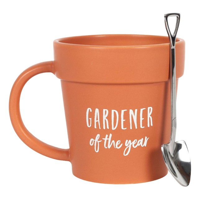 Something Different Gardener of the Year pot mug and shovel spoon 315g, UK version