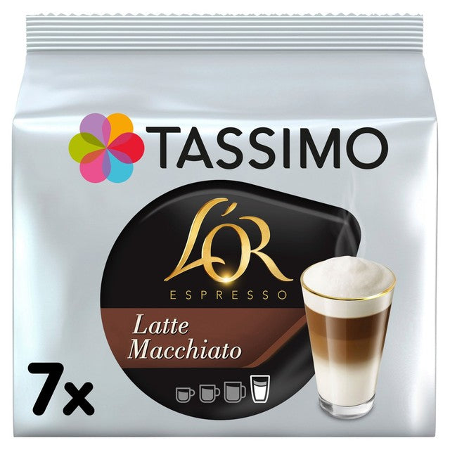 Tassimo L'OR Latte Macchiato coffee pods 7 pack (British brand)