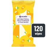 M&S Ocado Antibacterial Multi Surface Citrus Wipes 120 Pack- Buy online at McGrocer