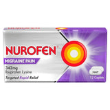 Nurofen Soulagement de la migraine Ibuprofène 342 mg Comprimés, boîte de 12