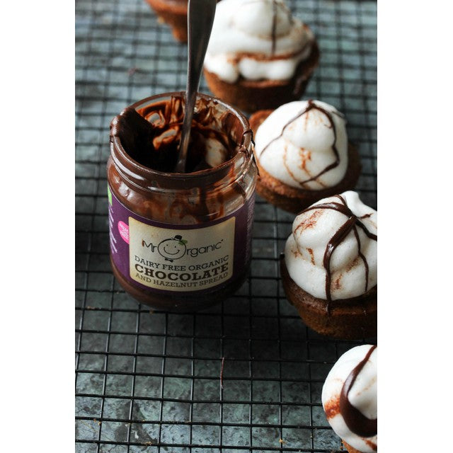 Mr Organic dairy free chocolate hazelnut spread 200g, imported from the UK