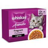 M&S Whiskas 1+ Wet Cat Food Pouches Aromatic Fusion in Gravy 12 x 85g- Buy online at McGrocer